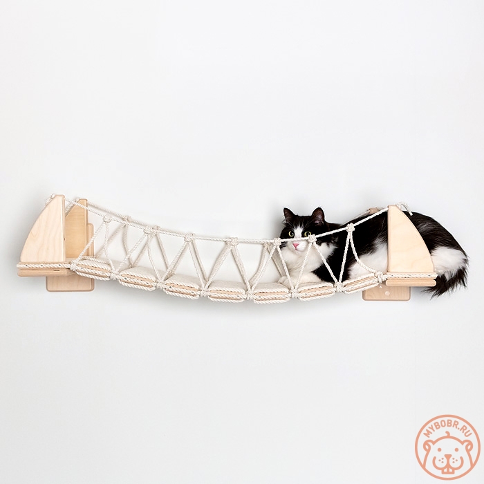 Мостик-лесенка с перилами для кошки Путь ниндзя-2