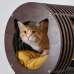 «Ханикамо 2.0» домик для кошки напольный с лежанкой из мебельного флока на сайте "Мы Бобры"