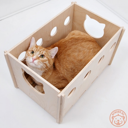  «Кото-коробочка»  домик для кошки напольный  на сайте "Мы Бобры"