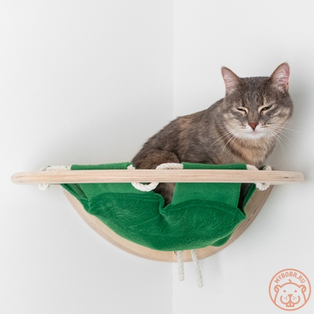 Большой и надежный настенный гамак для кошки "Взгляд с высоты"