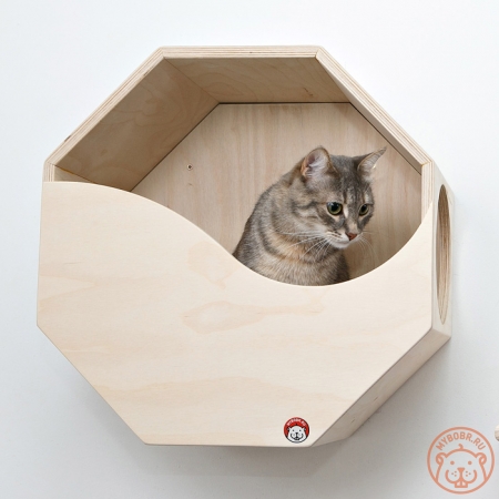 Большой и надежный настенный домик для кошки «Октай»