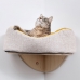 Угловая настенная полочка-лежанка «Йори» для кошек из мебельного флока на сайте "Мы Бобры"