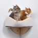 Угловая настенная полочка-лежанка «Йори» для кошек из мебельного флока
